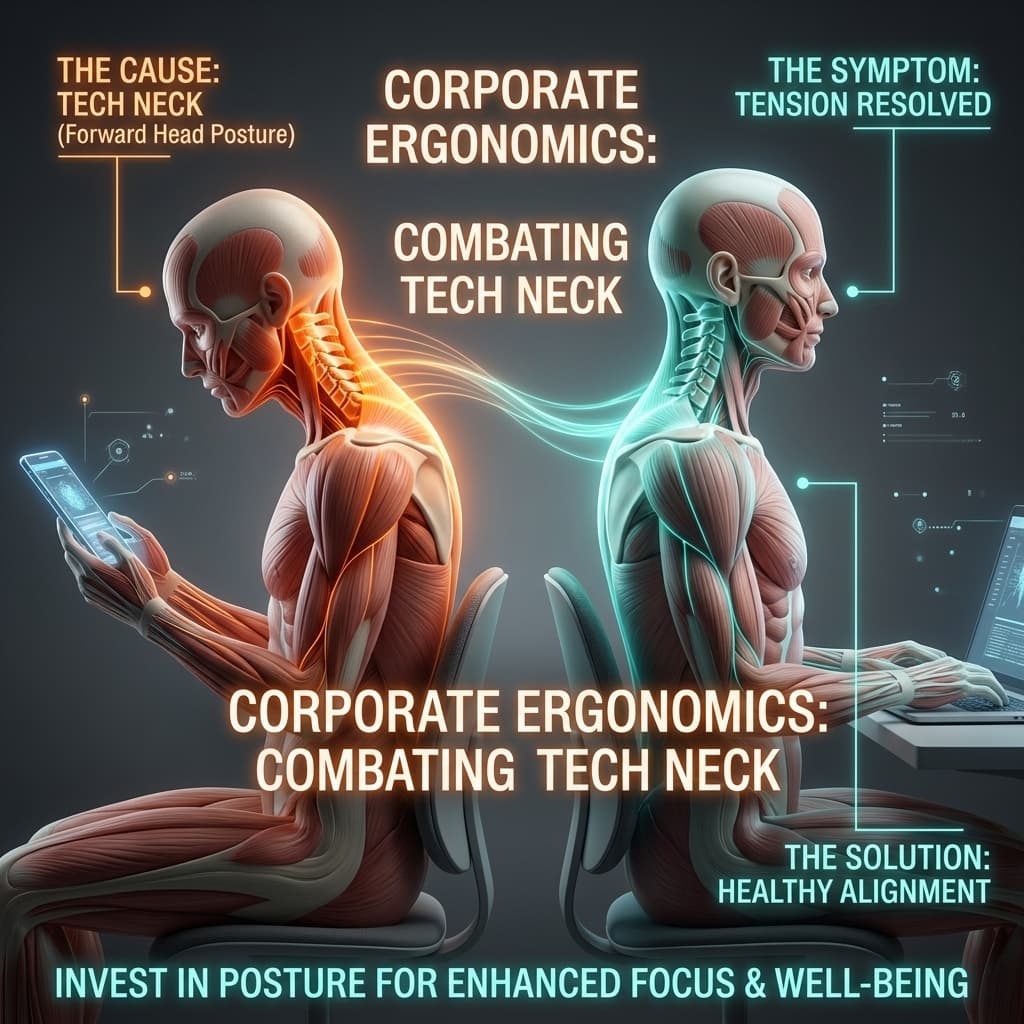 Workstation Ergonomics & Tech-Neck Relief Guide for IT Professionals in Madhapur & Hitech City